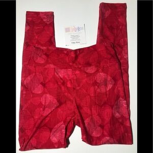 Lularoe LLR Valentine Leggings one size OS